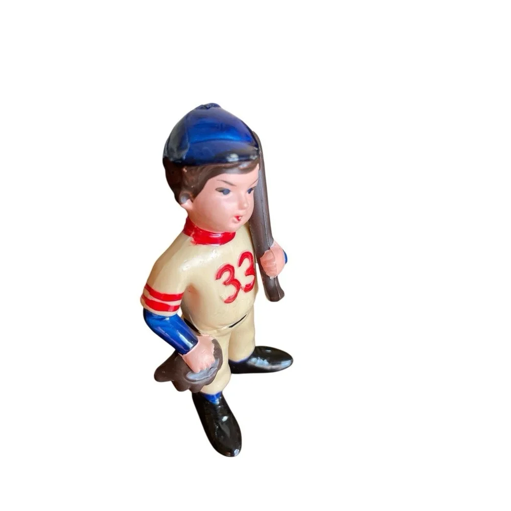 4 Wilton Cake Toppers Cowboy Man on Pier Old Man‎ Fishing Boot Baseball Player